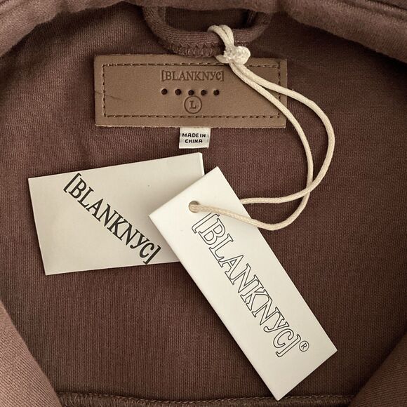 Blank NYC Shacket Brown Fleece Button Front Cozy Soft Boho L - Picture 5 of 12